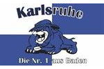 Bulldogge Karlsruhe Fussball Fahne Flagge Grösse 1,50x0,90m