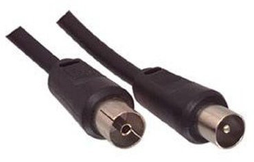 Aptii Câble coaxial pour antenne TV à prise Noir 4 m