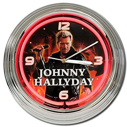 JOHNNY HALLYDAY HORLOGE LUMINEUSE PLASTIQUE / VERRE POP ROCK