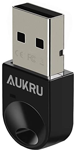 Aukru USB Nano Bluetooth Adapter V5.1 Bluetooth 5.1 USB Adapter inkl. EDR mit LED | Plug & Play | für PC Windows XP/Vista / 7/8 /8.1/10/11 Bluetooth Stereo