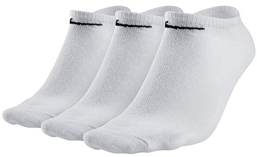 Nike No Show Socks 3 Pairs - White - Size M