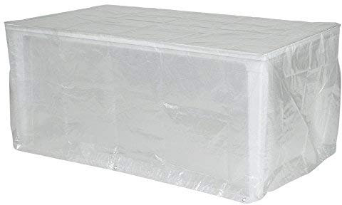 Happy People 79292 Housse de protection pour table de jardin rectangulaire, transparent
