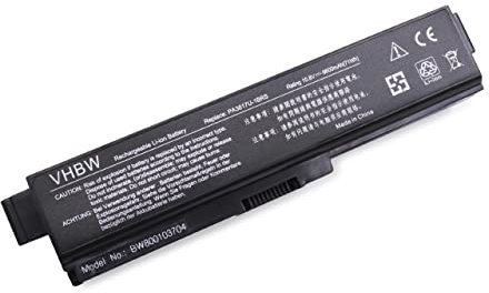 vhbw Li-ION Batterie 6600mAh (11.1V) pour Ordinateur, pc Toshiba Satellite L750-1DV, L750-1DW, L750-1DX, L750-1E5 comme PA3817U-1BAS, PA3817U-1BRS.