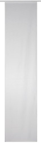 Elbersdrucke halbtransparenter Schiebevorhang Valverde Uni 001 weiß 245 x 60 cm Flächenvorhang für Wohnzimmer Schlafzimmer Flur 190361