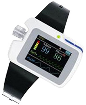 Contec RS01 Polygraphie-System zur Atmungsmessung bei Schlafapnoe, 4,6-cm-OLED-Farbdisplay, mit Computer-Software
