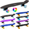 Deuba Retro Skateboard Lila | ABEC7 Rollen | bis 100kg | 57x15cm | Mini Skate Board Pennyboard