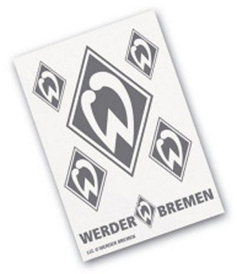 AUFKLEBERKARTE STICKER AUFKLEBER „Raute” 6tlg SV WERDER BREMEN silber