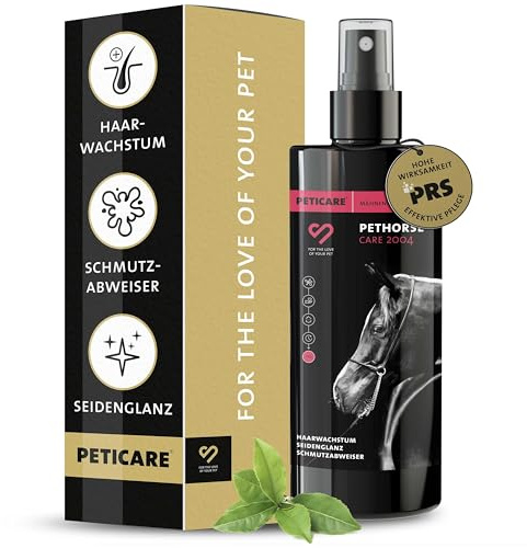 Peticare Spray Scioglinodi Criniera e Coda Cavalli – Contro Nodi e Feltri – con Caffeina e Proteine della Seta – Spray Lucidante