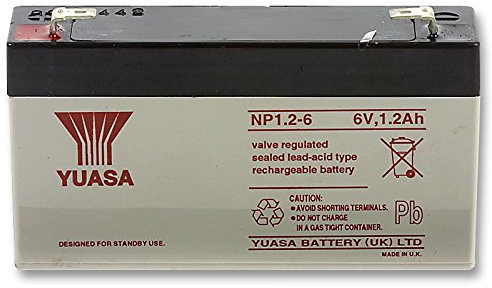 YUASA NP1.2-6 BATTERY LEAD-ACID 6V 1.2AH [1] Pro-Series (Epitome Verified)