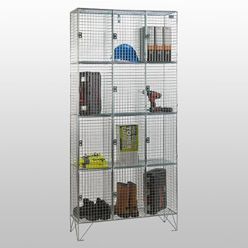 4 Door Triple Wire Mesh Locker 305mm deep