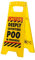 Boxer Sättigt Poo Warnschild, Kunststoff, gelb, 25x11.8x11.5 cm, DK1005