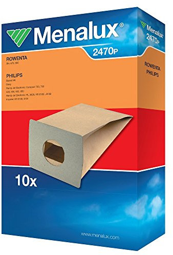 Menalux 2470P 10 Sacs Aspirateur Compatible pour Philips