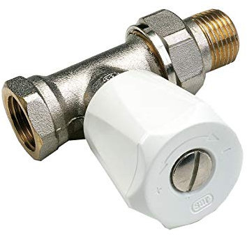 Comap Robinet manuel droit à simple réglage pour radiateur - Droit Femelle 1/2 - Thermostatisable - EuroSar - 419204 Inox