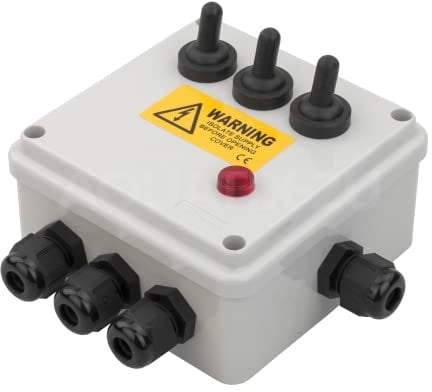Pisces 3 Way Garden Switch Box - with Neon Indicator Light