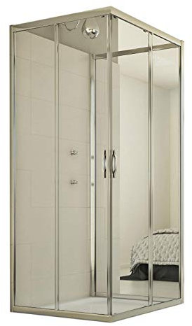 Idralite Evolution Trio 3-seitige Duschkabine 75x90x75 cm H198 ESG-Klarglas