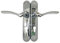 Ucem Door Handle 85mm PZ Composite and Timber Polish Chrome Scrolled