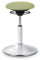 BALIMO Classic - Bewegungshocker - Sitztrainer - ergonomischer Sitzhocker - Hocker mit Schwingeffekt - Rücken-Trainer - Bewegungsstuhl - Bürohocker - Standfuß Chrom - Bezug Grün