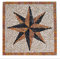 RO-006 90 x 90 cm Marmor Rosone mediterran Einleger Mosaikfliesen Bild Dekoration Stein-Mosaik Fliesen Lager Verkauf Herne NRW
