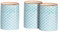 Nicola Spring Hand-Printed Kitchen Utensil Holders - 1 Litre - Orange - Pack of 3