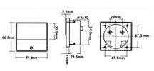 VELLEMAN - AVM7030 Einbaumessmodul analog Spannung DC 30 V / 70 x 60 mm 140227