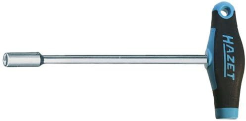 Hazet Steckschlüssel, mit T-Griff 428-6, Außenprofil Sechskant, SW 6 mm | Abtrieb Außenprofil Sechskant, Chrom-Vanadium, verchromt, SW 6 mm, Ø 9 mm, Länge l1 230 mm, Länge l2 255.9 mm, 95 g