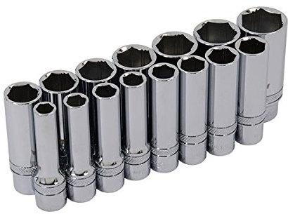 neilsen CT2393 8-21 mm 3/8 Deep Xi-On Socket Set - Silver