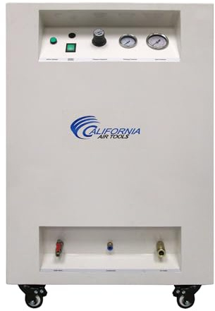 California Air Tools 8010DSPC Ultra Quiet and Oil-Free 1.0 HP 8.0 Gallon Steel Tank Air Compressor with Air Dryer in Sound Proof Cabinet