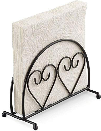 Ambiente Serviettenhalter Two Hearts Herzen Black Schwarz 14 x 6,5 x 10 cm