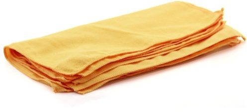 TelMo 5er Pack - Poliertuch, Schuhtuch - 30x30cm, Farbe: gelborange