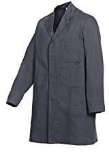 BP Workwear Basic 1310-150-53 Arbeitsmantel - Verdeckte Knopfleiste - Reine Baumwolle - Normale Passform - Größe: 44/46 - Farbe: dunkelgrau