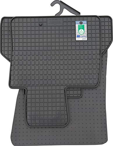 PETEX Gummimatten passend für X5 (E70) ab 03/2007-10/2013 / X6 (E71) ab 06/2008-11/2014 / X5 (F15) ab 11/2013-10/2018 / X6 (F16) ab 12/2014 Fußmatten schwarz 4-teilig