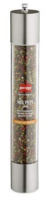 MONTOSCO Große Pfeffermühle 'gemischter Pfeffer', 220g, Schwarz, Keramik, Manuell