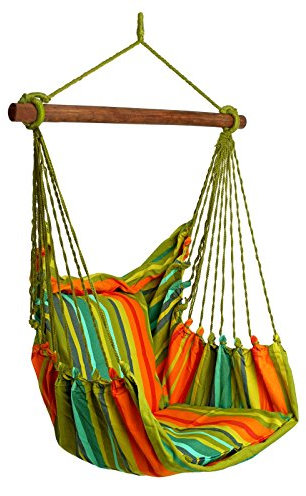 Hängesessel Relax XL Streifendesign, aus Baumwolle, bis 120kg, ohne Kissen