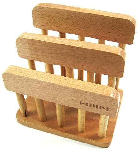 LENITH Wooden Dual Cutting Board Rack Chopping Board Organizer Stand Holder Kitchen