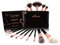 Luvia Kabuki Makeup Pinsel Set Inkl. Kosmetiktasche Für Schminke - Black Diamond Makeup Brush Set - 14 Schminkpinsel/Kosmetikpinsel In Schwarz/Rosegold - Geschenkidee - Vegane Kosmetik/Schminke