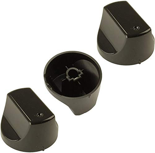 Hotpoint Oven Cooker Black Control Switch Knobs (Pack of 3)