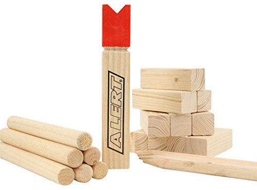 Alert KUBB ECHT-Holz Wikinger Spiel Wurfspiel 22tlg. Neu