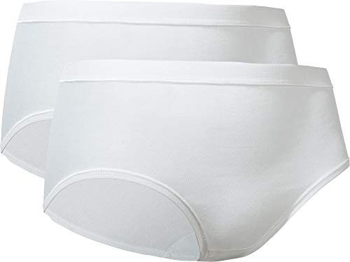 con-ta Damen-Taillenslip 2er-Pack Feinripp weiß Größe 44