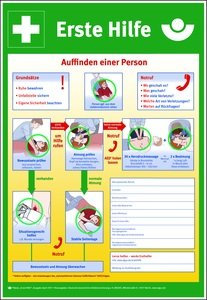 LEMAX® Aushang, Erste Hilfe gem. DGUV Information 204-001, 595 x 410 mm Kunststoff 410x595mm