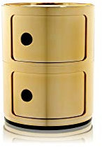 Kartell Componibili, 2 Elements, Gold, Runde Basis