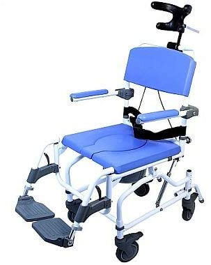 EZee Life Tilt Shower Commode Bath Toilet Transport Chair with 5 casters Aluminum by EZee Life Commode
