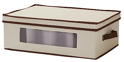Household Essentials 531 Mug and Tumbler Vision China Storage Box Chest, Natural