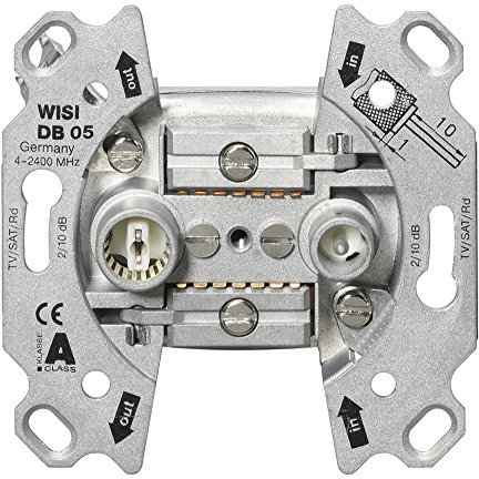WISI DB 05, Universal Antennendose, 2-Loch Durchgangsdose 10 dB