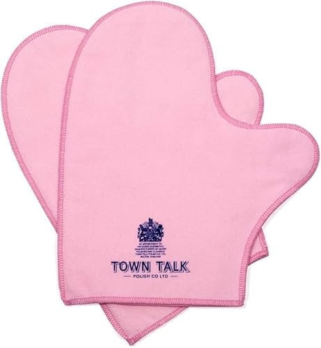 Pair Silver Polishing Mitts/Cleaning Cloth Mitts
