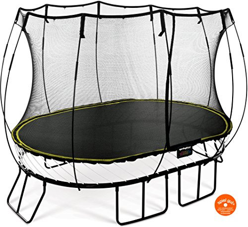 Springfree Trampolin O77 - Medium Oval 240 cm x 340 cm Reine Sprungfläche (entspricht 300 cm x 400 cm) inkl. Netz