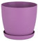 Home Garden Ornaments Plant Pots Indoor, Indoor Plant Pot - Decorative Flower Pots with Mat Surface and Plant Pot Saucer (Diameter: 14cm, Colour: Purple)
