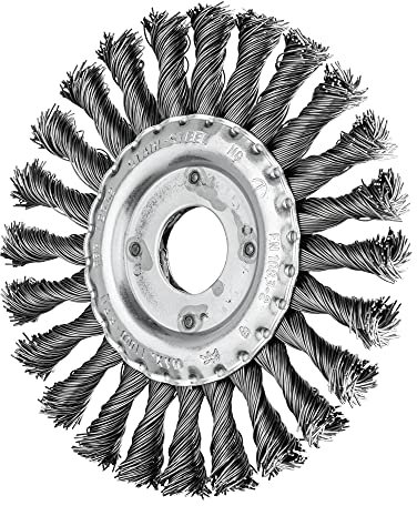 PFERD Rundbürste gezopft RBG | Ø 125x12mm 22,2 Stahl-Draht-ø 0,50 | 43303005 – für Winkelschleifer