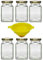 Viva Haushaltswaren Bocaux à confiture/épices en verre, couvercle doré, 260 ml