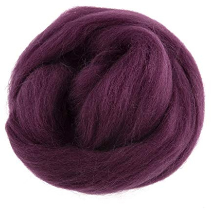 Trimits Natural Felting Roving Wool, Mauve, 10 g