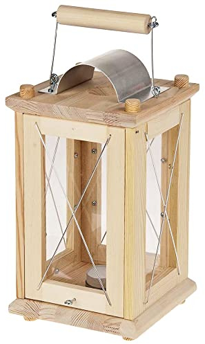 matches21 HOME & HOBBY Laterne Sturmleuchte DIY Holz Bastelset für Kinder ab 12 Jahren 15x15x30 cm Bausatz